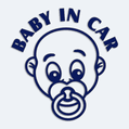 Babyaufkleber mit Namen - Baby In Car